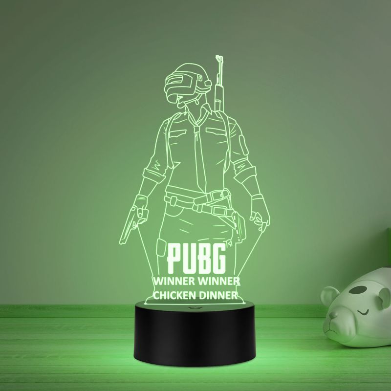 PUBG Led Night Lamp Multicolored Light Gift For PUBG Lover & Game Room Decor